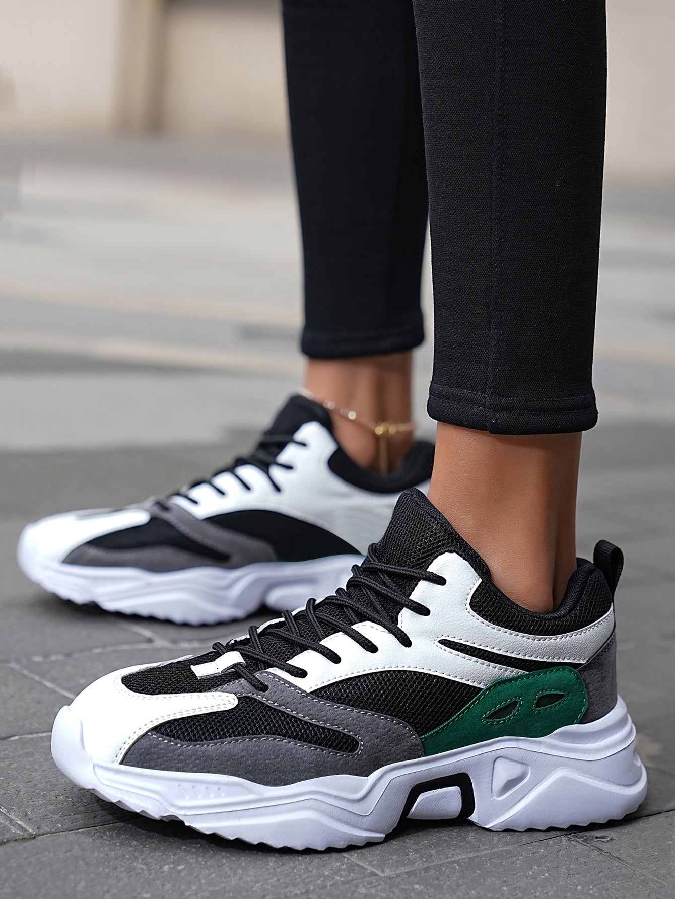 2025 New Style Men's Women's Dad Shoes - Fashionable Thick-Soled, Breathable, Comfortable, Non-Slip & Wear-Resistant PU Outdoor Hiking Shoes for Daily Wear