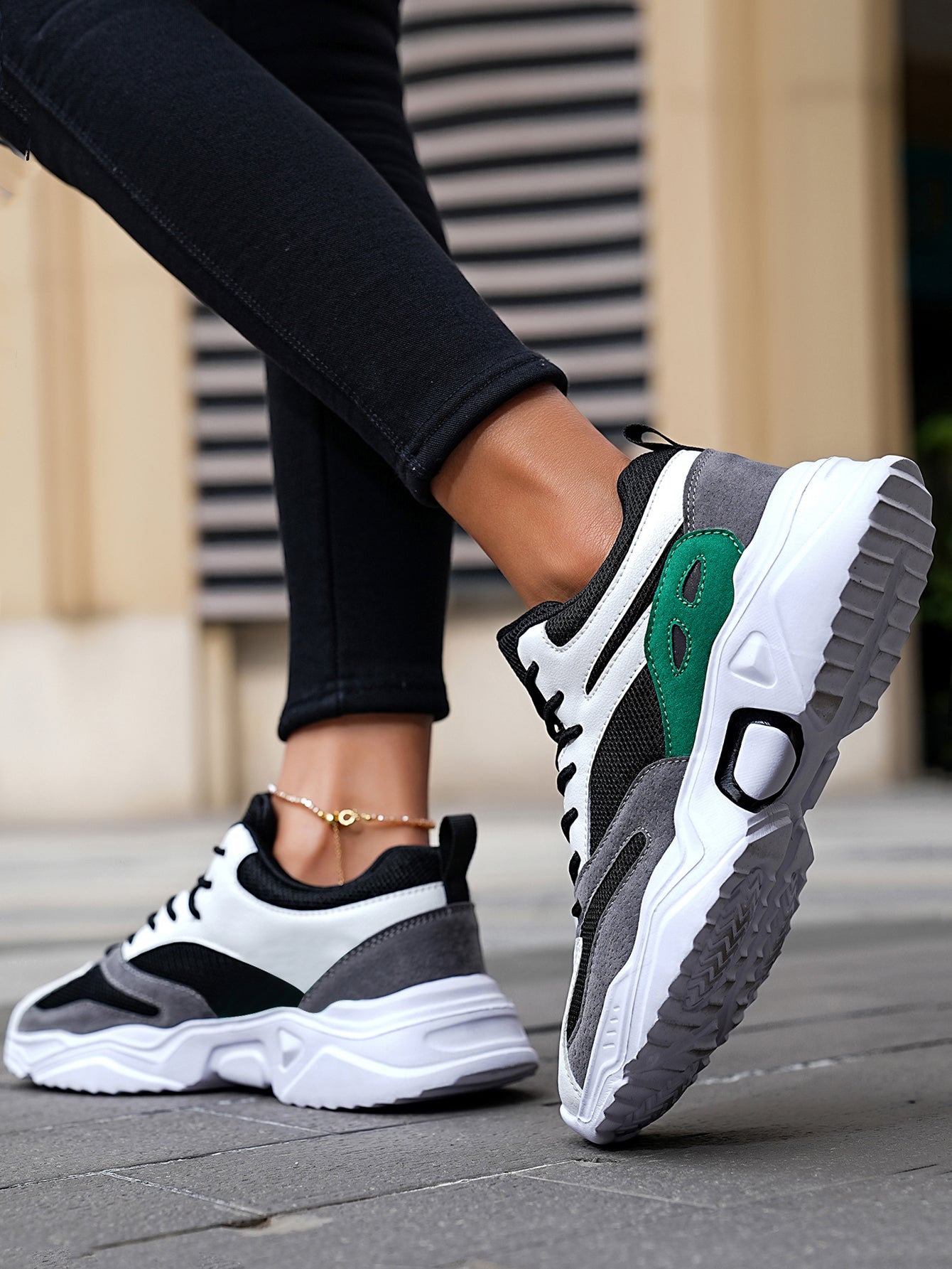 2025 New Style Men's Women's Dad Shoes - Fashionable Thick-Soled, Breathable, Comfortable, Non-Slip & Wear-Resistant PU Outdoor Hiking Shoes for Daily Wear