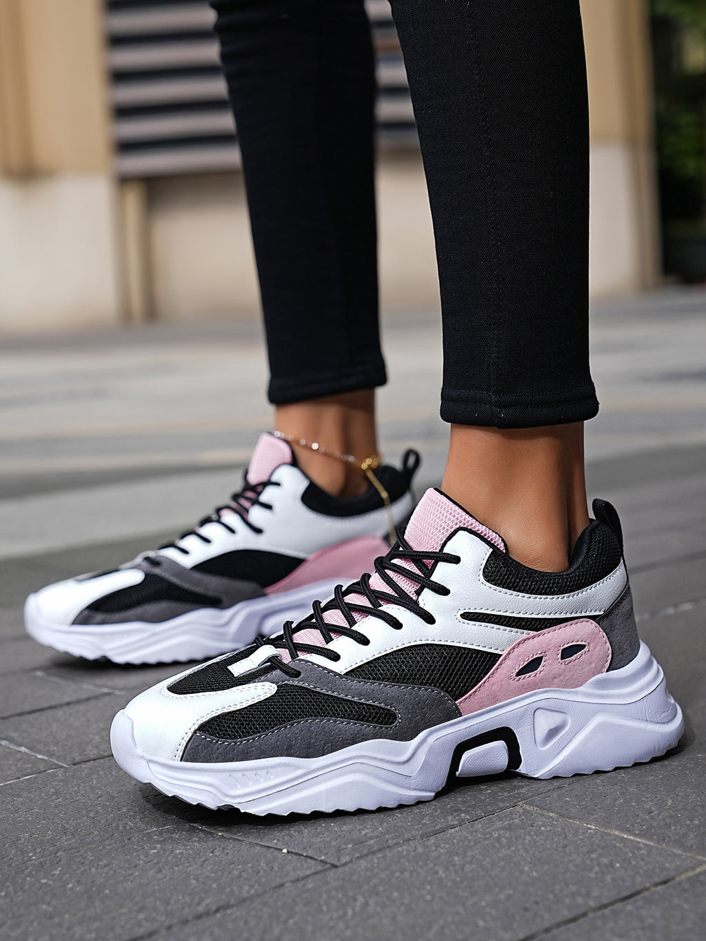 2025 New Style Men's Women's Dad Shoes - Fashionable Thick-Soled, Breathable, Comfortable, Non-Slip & Wear-Resistant PU Outdoor Hiking Shoes for Daily Wear