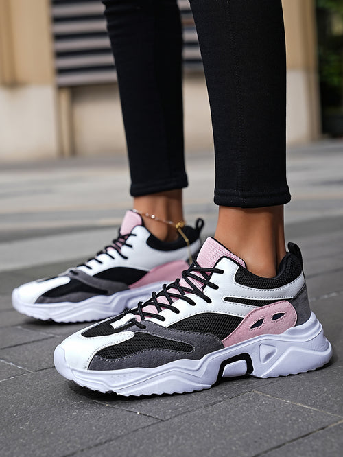 2025 New Style Men's Women's Dad Shoes - Fashionable Thick-Soled, Breathable, Comfortable, Non-Slip & Wear-Resistant PU Outdoor Hiking Shoes for Daily Wear