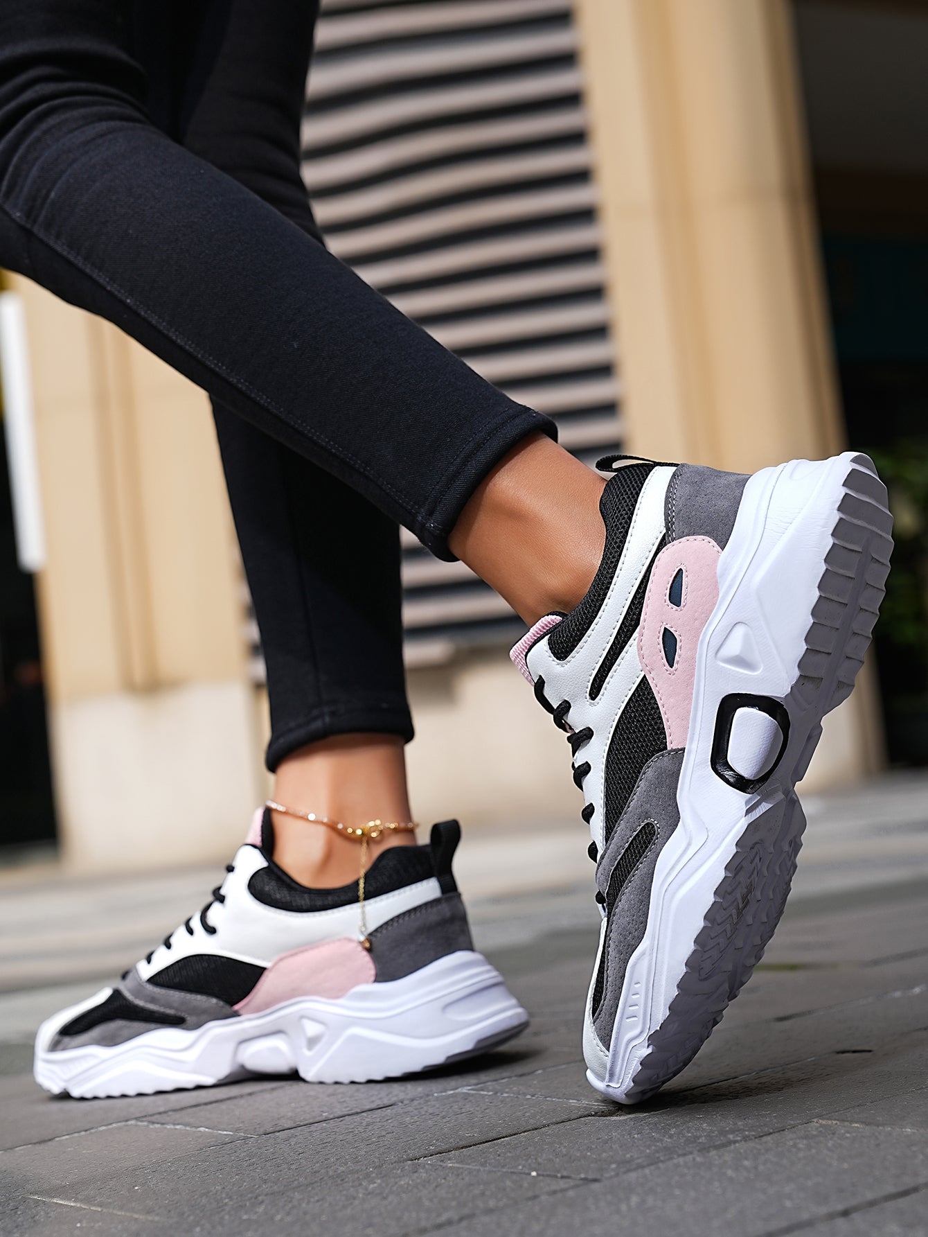 2025 New Style Men's Women's Dad Shoes - Fashionable Thick-Soled, Breathable, Comfortable, Non-Slip & Wear-Resistant PU Outdoor Hiking Shoes for Daily Wear