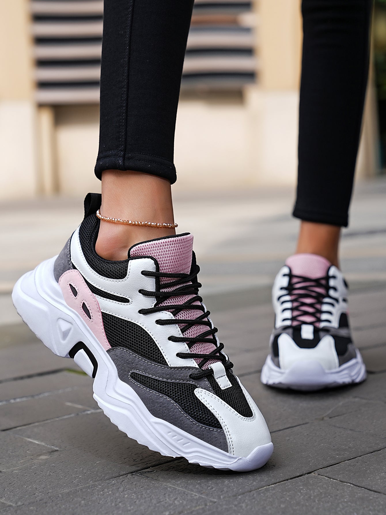 2025 New Style Men's Women's Dad Shoes - Fashionable Thick-Soled, Breathable, Comfortable, Non-Slip & Wear-Resistant PU Outdoor Hiking Shoes for Daily Wear