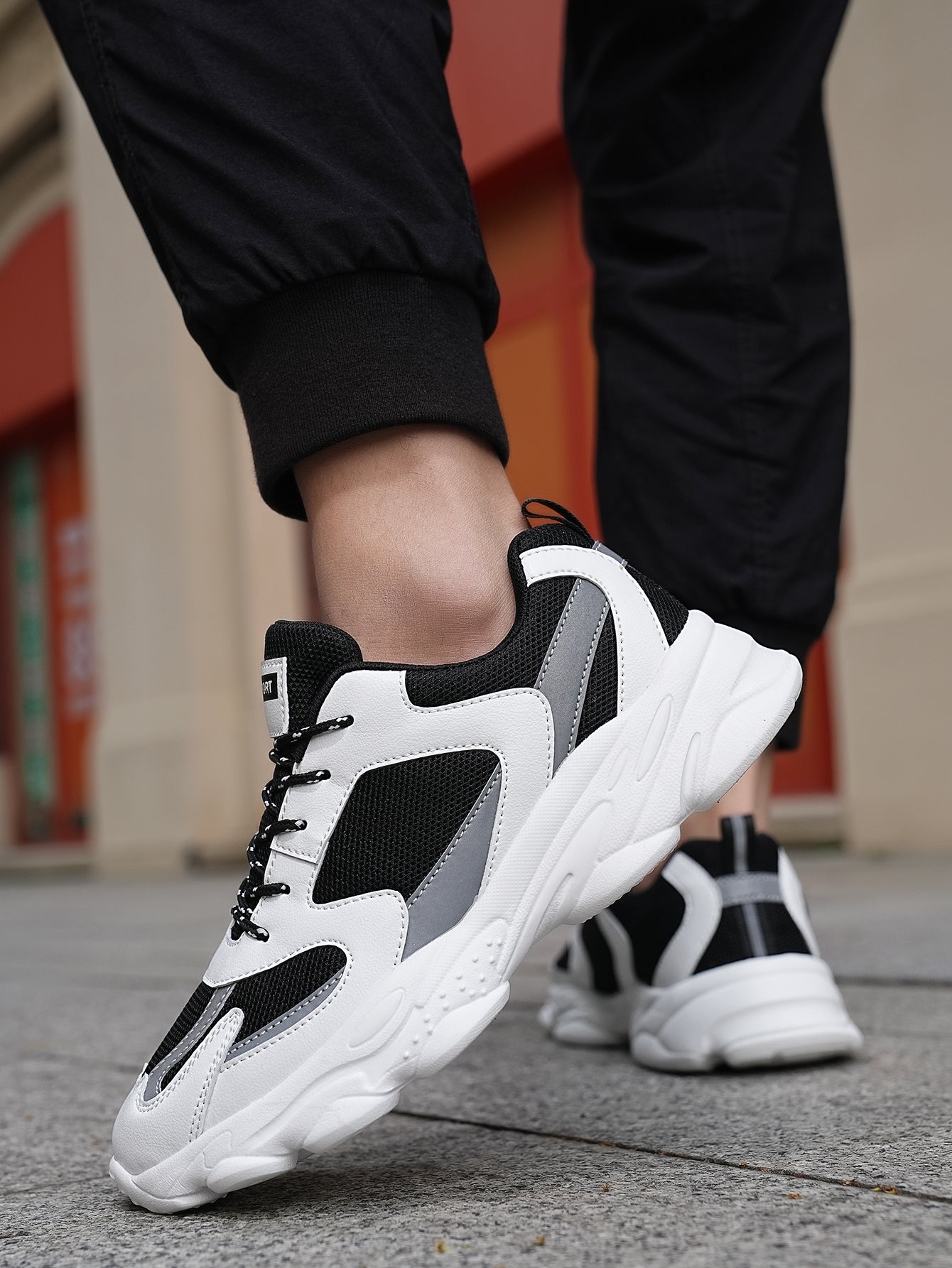 2025 New Style Men's Dad Shoes - Fashionable Thick-Soled, Breathable, Comfortable, Non-Slip & Wear-Resistant PU Outdoor Hiking Shoes for Daily Wear