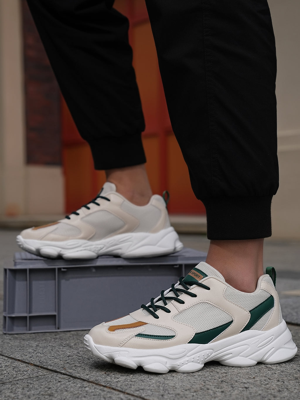 2025 New Style Men's Dad Shoes - Fashionable Thick-Soled, Breathable, Comfortable, Non-Slip & Wear-Resistant PU Outdoor Hiking Shoes for Daily Wear