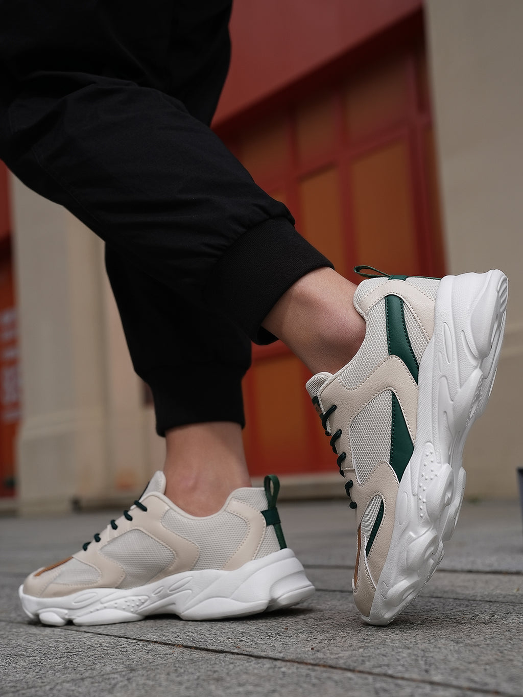 2025 New Style Men's Dad Shoes - Fashionable Thick-Soled, Breathable, Comfortable, Non-Slip & Wear-Resistant PU Outdoor Hiking Shoes for Daily Wear