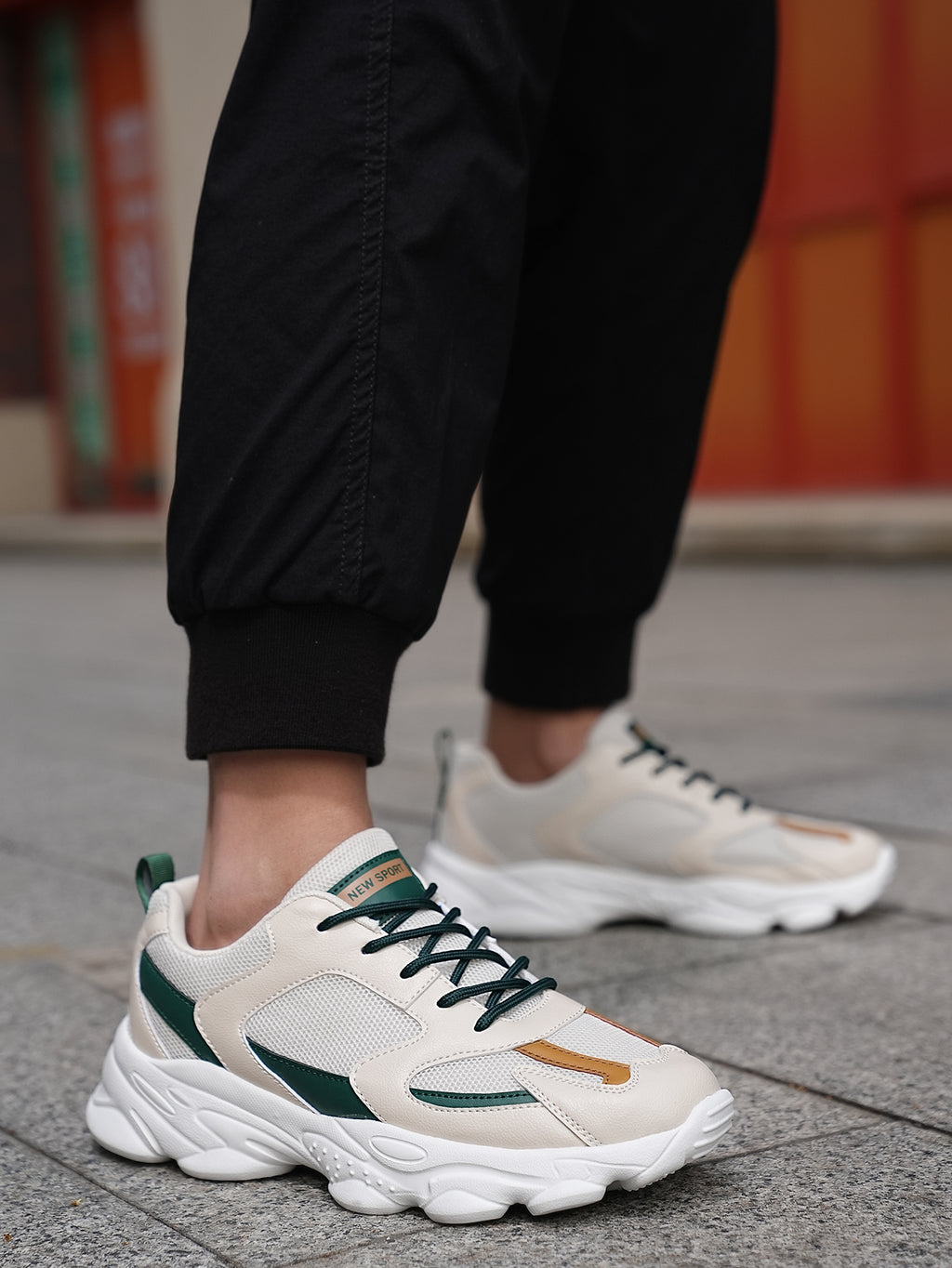 2025 New Style Men's Dad Shoes - Fashionable Thick-Soled, Breathable, Comfortable, Non-Slip & Wear-Resistant PU Outdoor Hiking Shoes for Daily Wear