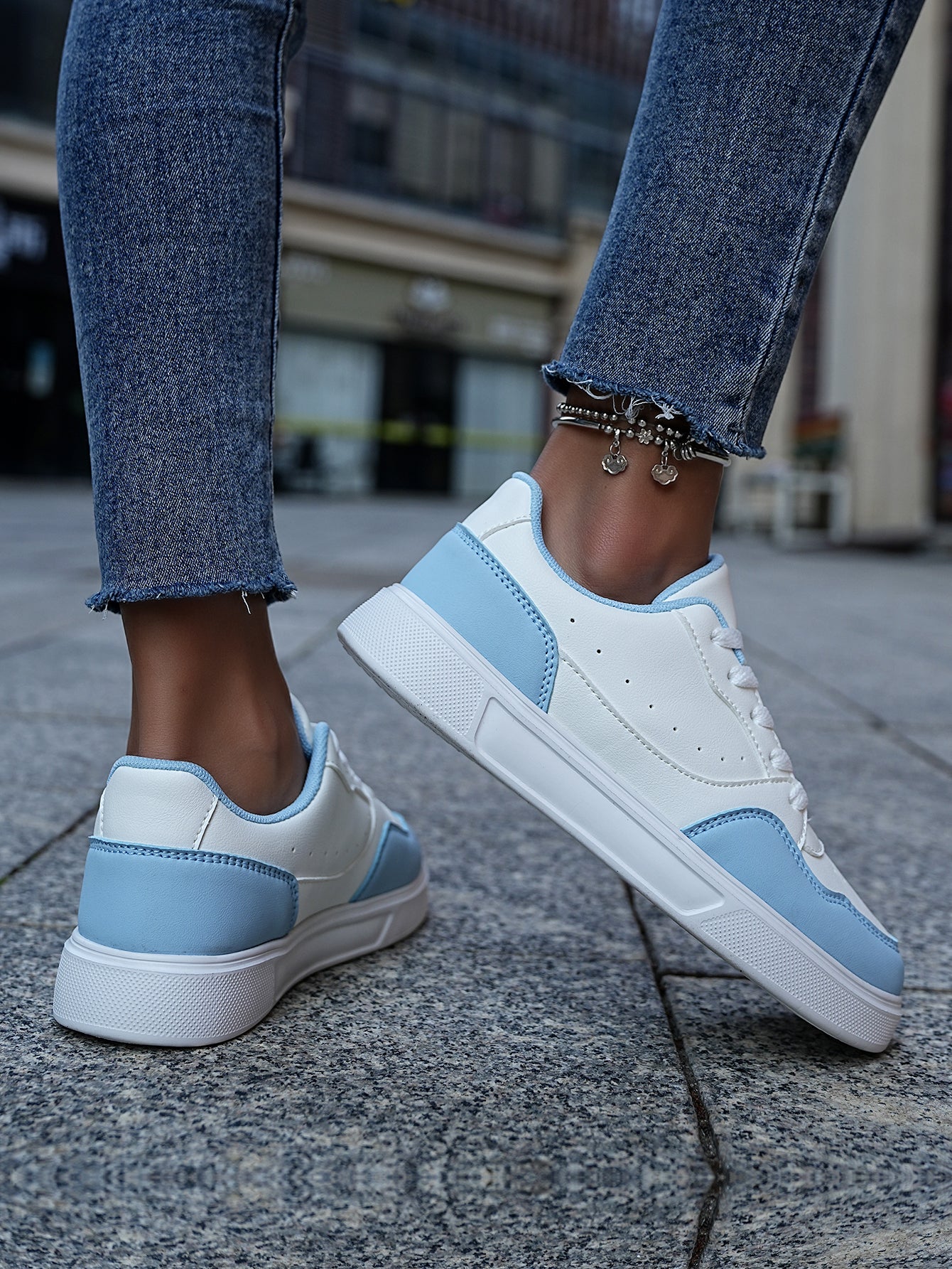 2025 New Men's Casual Sneakers - White & Gray Color-Block, Comfortable Lightweight Lace-Up Low-Top Shoes for Daily Wear