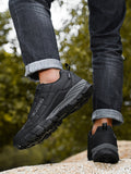 Men's Lightweight Waterproof Outdoor Hiking Shoes - Non-Slip Wear-Resistant Trekking Sneakers with Shock-Absorbing Sole, Breathable Fabric Upper for Daily Commute, Trail Walking & Casual Outdoor Adventures