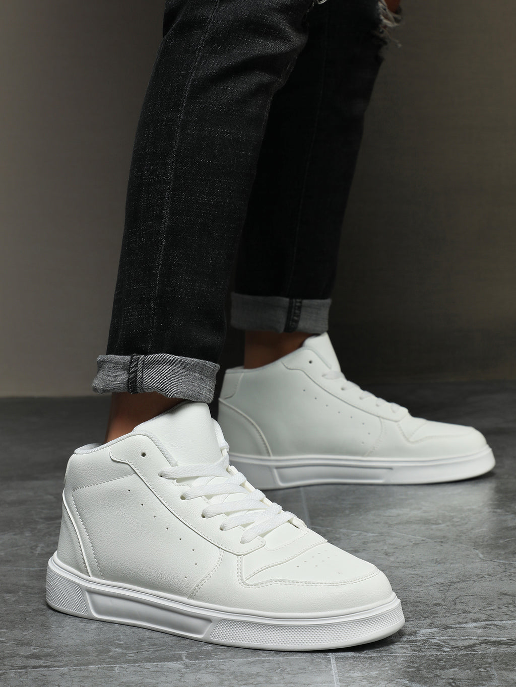 Men's Black Chunky Dad Shoes - Fashion Mesh & Leather Platform Sneakers for Casual Street Style & Comfortable Daily Wear