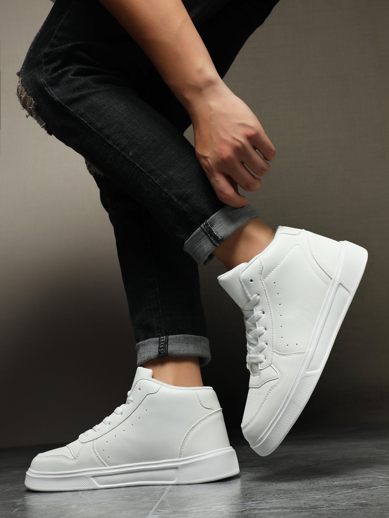 Men's Black Chunky Dad Shoes - Fashion Mesh & Leather Platform Sneakers for Casual Street Style & Comfortable Daily Wear