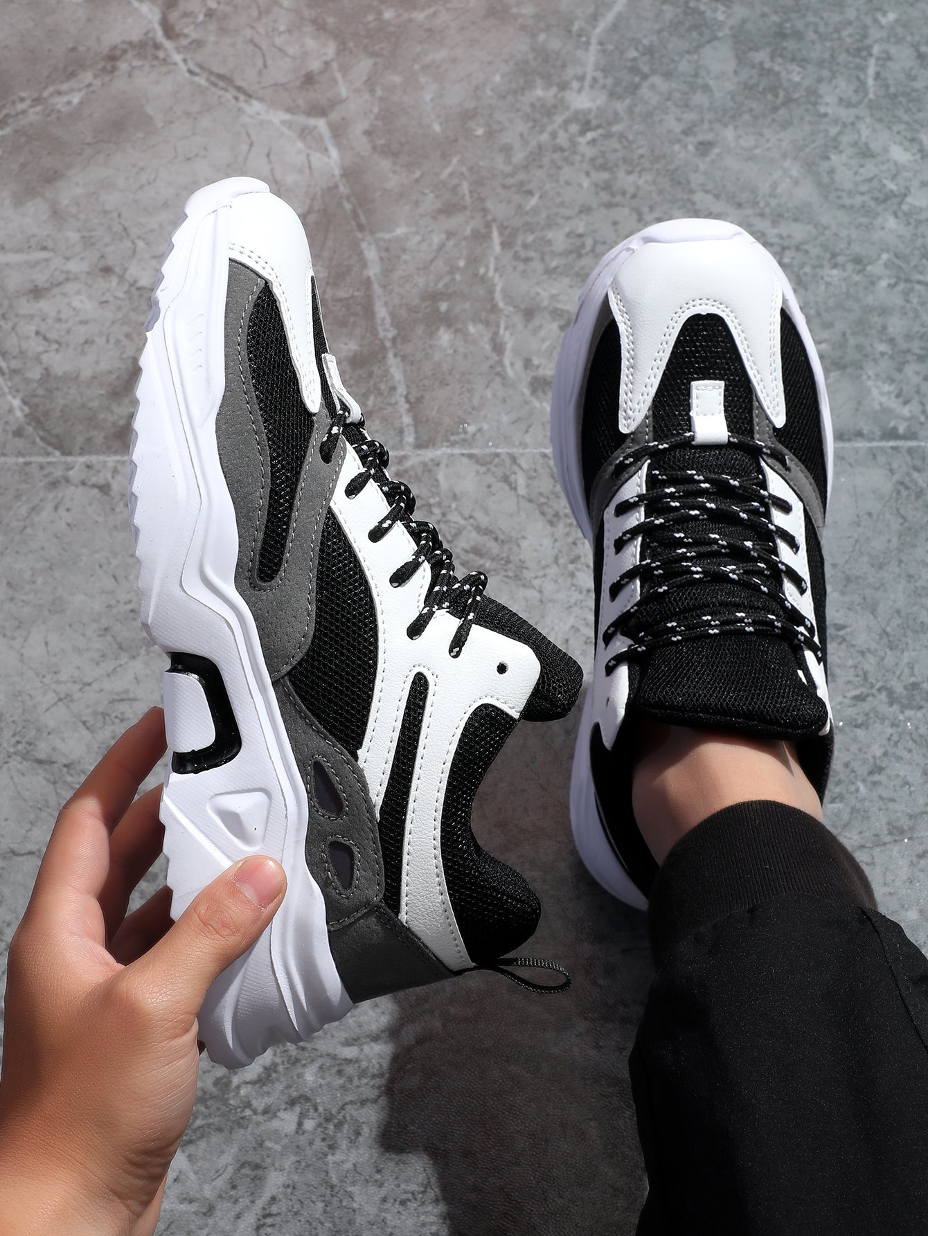 2025 New Style Men's Women's Dad Shoes - Fashionable Thick-Soled, Breathable, Comfortable, Non-Slip & Wear-Resistant PU Outdoor Hiking Shoes for Daily Wear