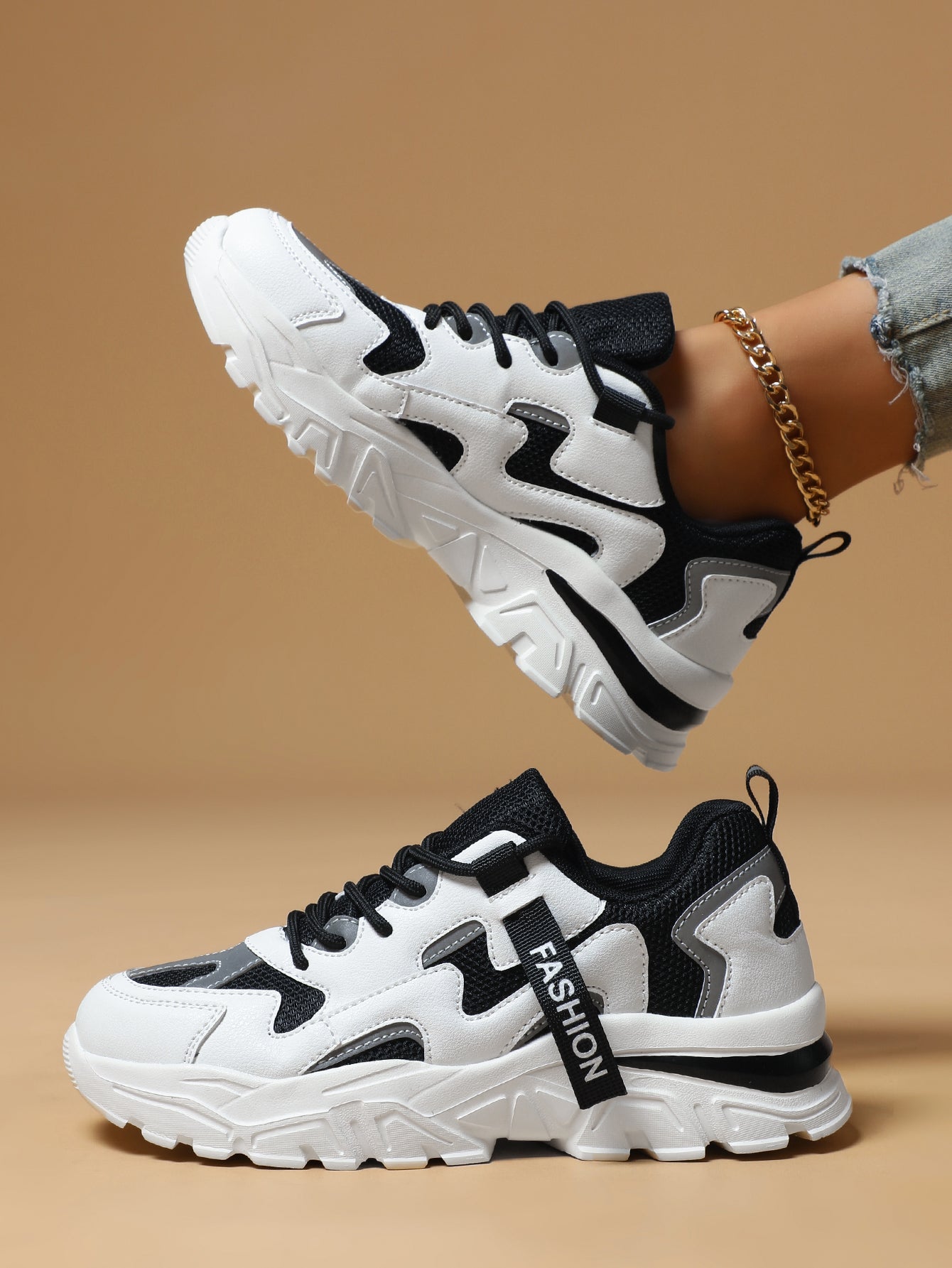 2025 New Fashion Chunky Sole Running Shoes - Comfortable, Wear-Resistant, Anti-Slip, Breathable Dad Sneakers for Youth, Campus, Outdoor & Casual Sports