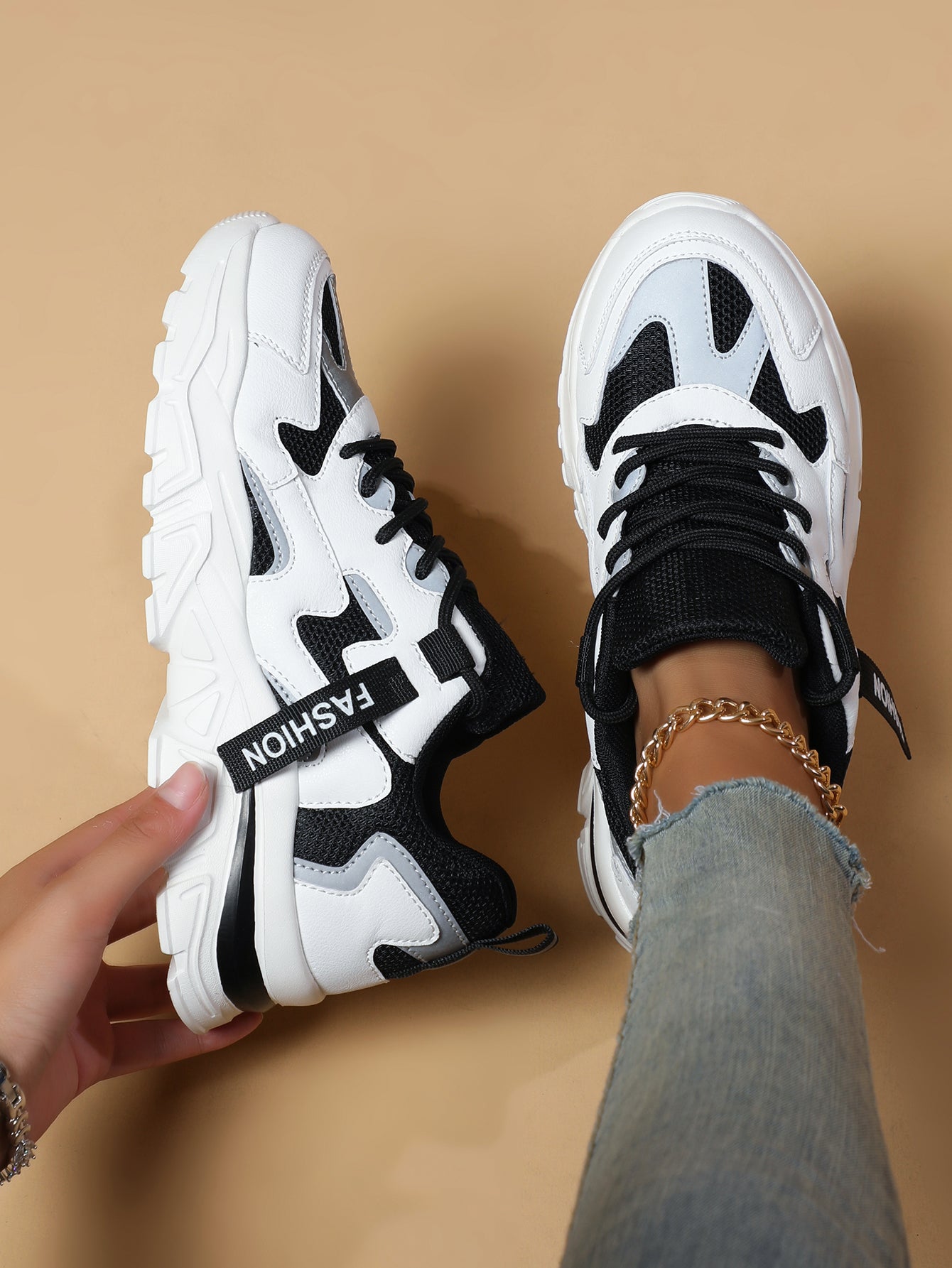 2025 New Fashion Chunky Sole Running Shoes - Comfortable, Wear-Resistant, Anti-Slip, Breathable Dad Sneakers for Youth, Campus, Outdoor & Casual Sports