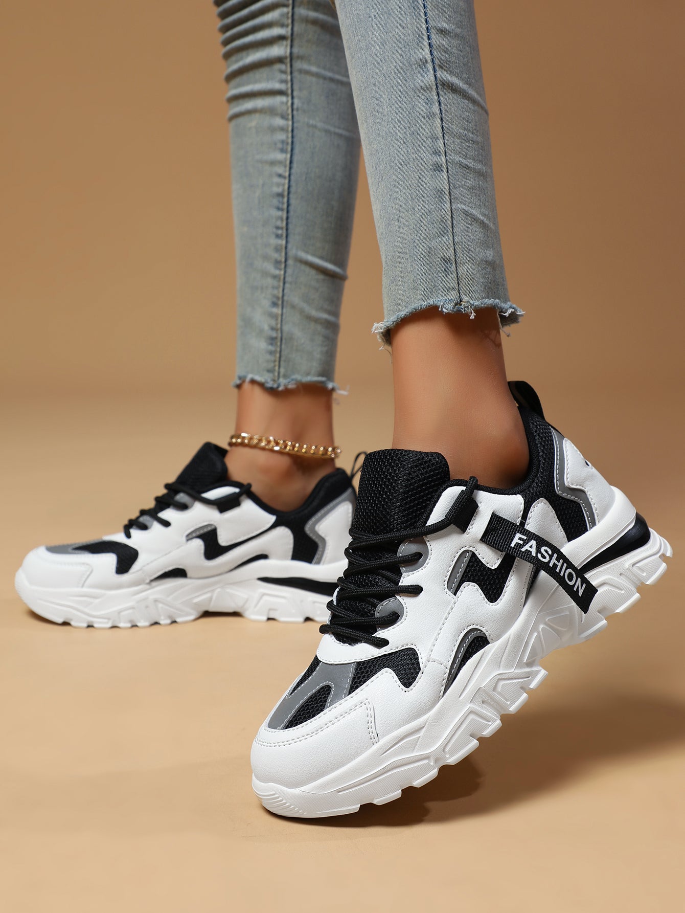 2025 New Fashion Chunky Sole Running Shoes - Comfortable, Wear-Resistant, Anti-Slip, Breathable Dad Sneakers for Youth, Campus, Outdoor & Casual Sports