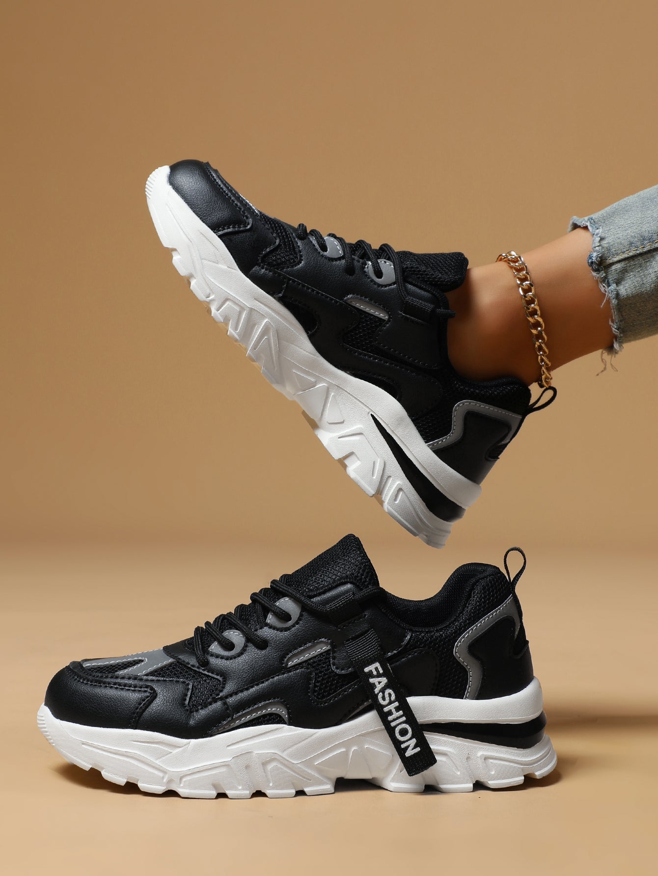 2025 New Fashion Chunky Sole Running Shoes - Comfortable, Wear-Resistant, Anti-Slip, Breathable Dad Sneakers for Youth, Campus, Outdoor & Casual Sports