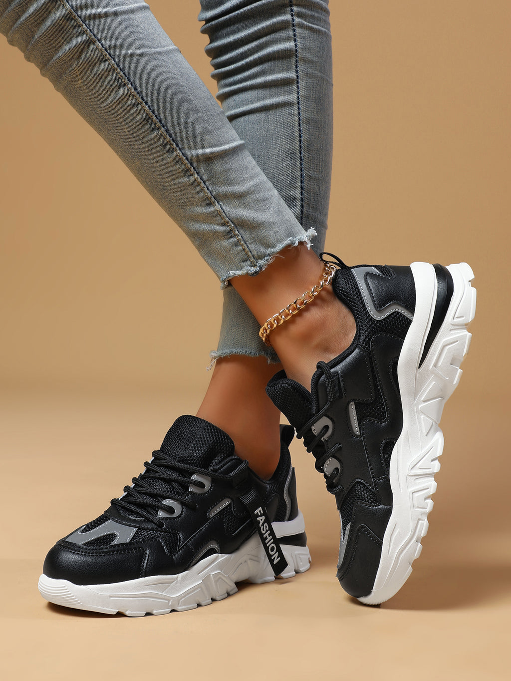 2025 New Fashion Chunky Sole Running Shoes - Comfortable, Wear-Resistant, Anti-Slip, Breathable Dad Sneakers for Youth, Campus, Outdoor & Casual Sports