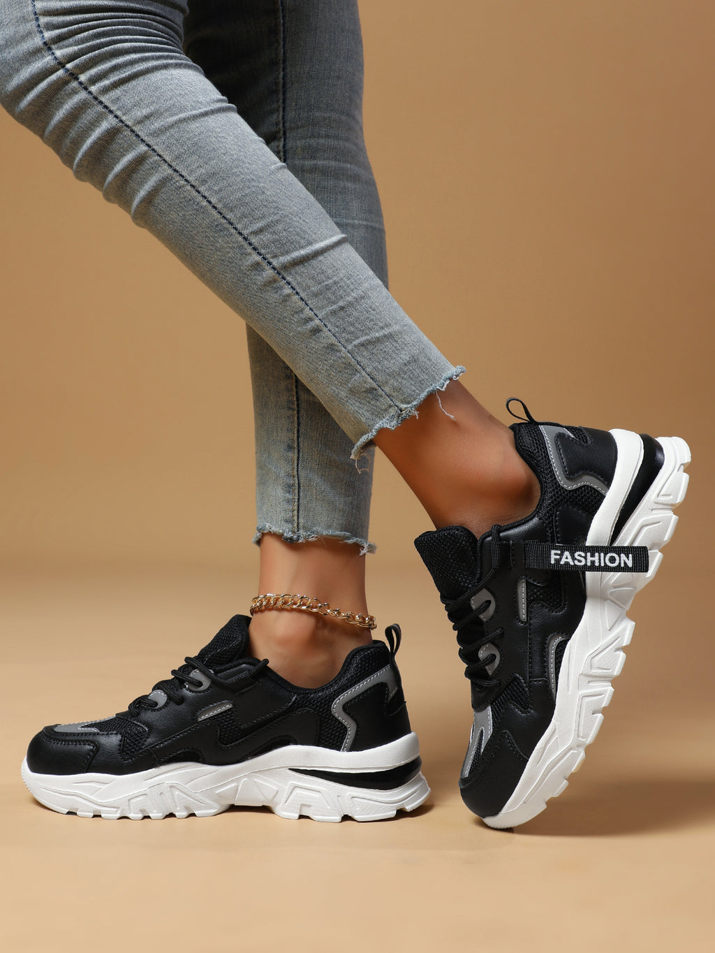 2025 New Fashion Chunky Sole Running Shoes - Comfortable, Wear-Resistant, Anti-Slip, Breathable Dad Sneakers for Youth, Campus, Outdoor & Casual Sports